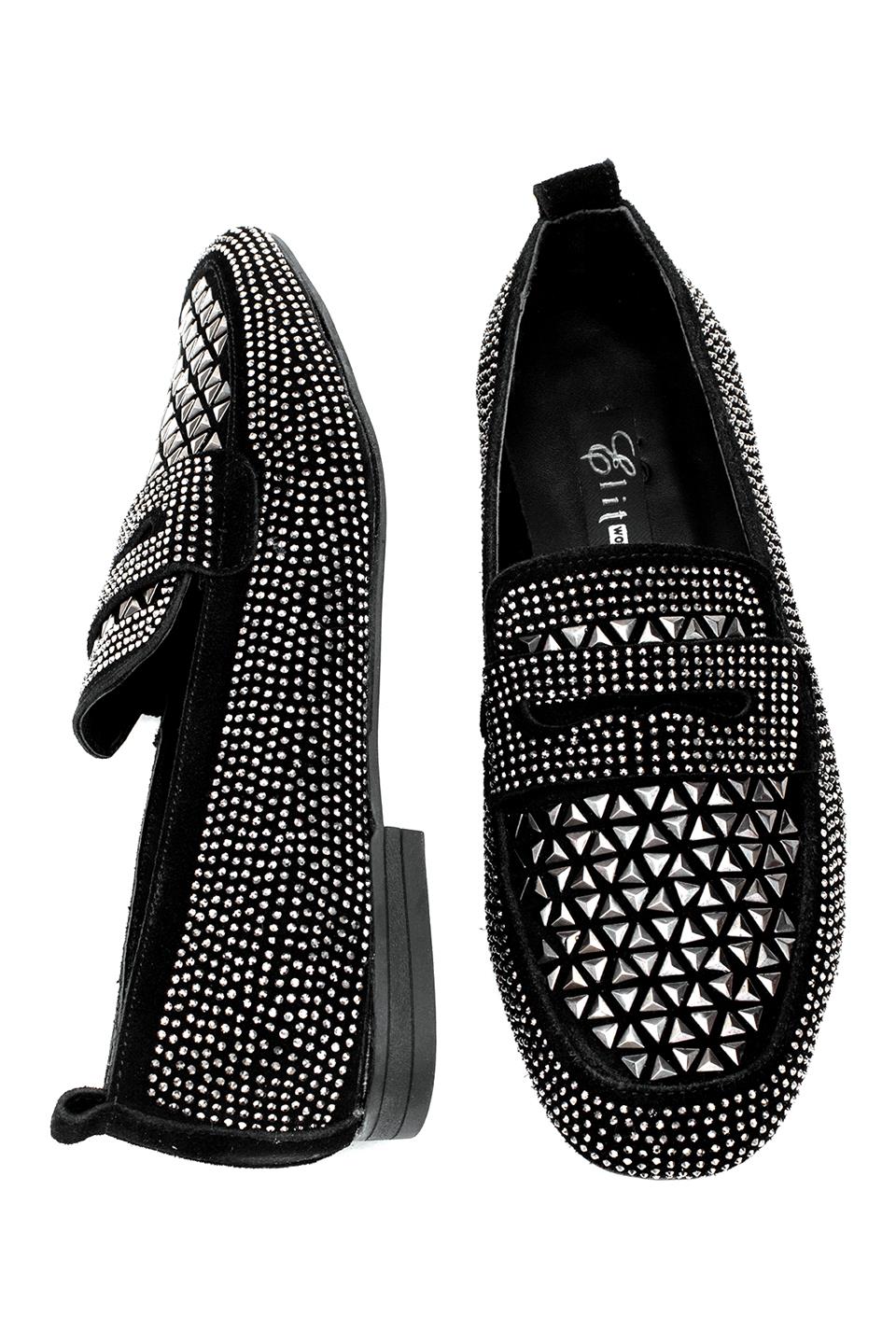 Elit Liora Kadın Hakiki Deri Troklu Babet Siyah