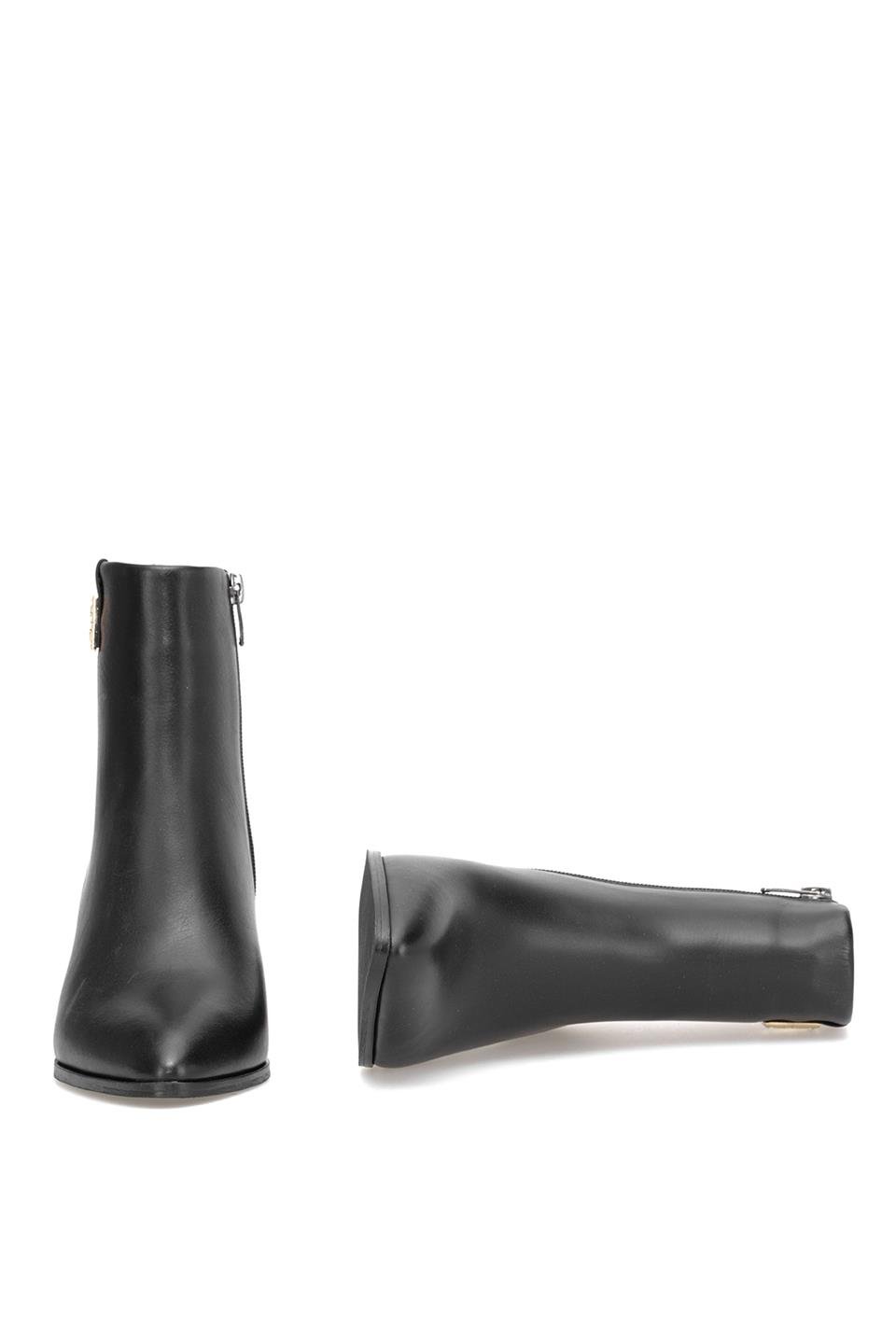 Elit Marivonne Kadın Hakiki Deri Topuklu Bot Siyah