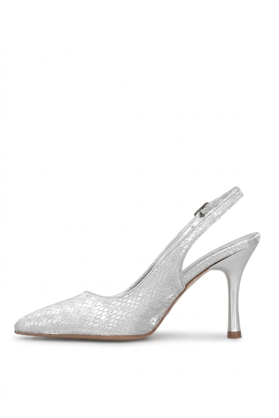 Elit MST1370ZS Kadın Klasik Topuklu ayakkabı Gümüş