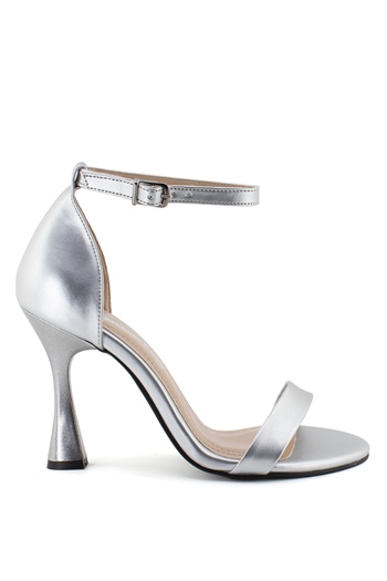 Elit Mst1621C Kadın Topuklu Ayakkabı Gümüş