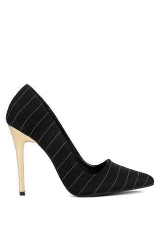 Elit Mst1920S Kadın Saten Stiletto Siyah
