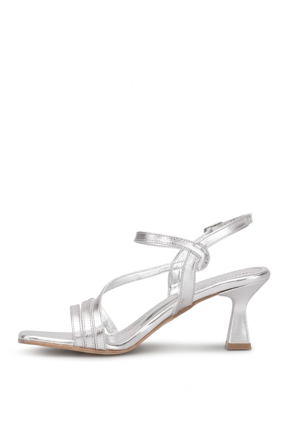 Elit MST954C Kadın Klasik Topuklu ayakkabı Gümüş