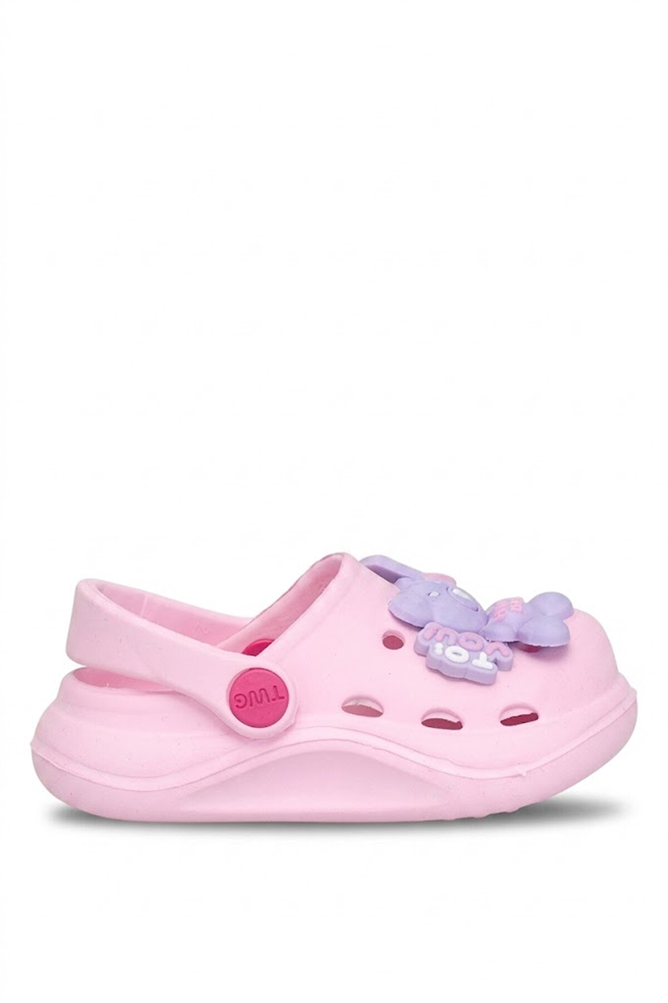 Elit MYS303 Bebe Kız Çocuk Emojili Sabo Terlik Pembe