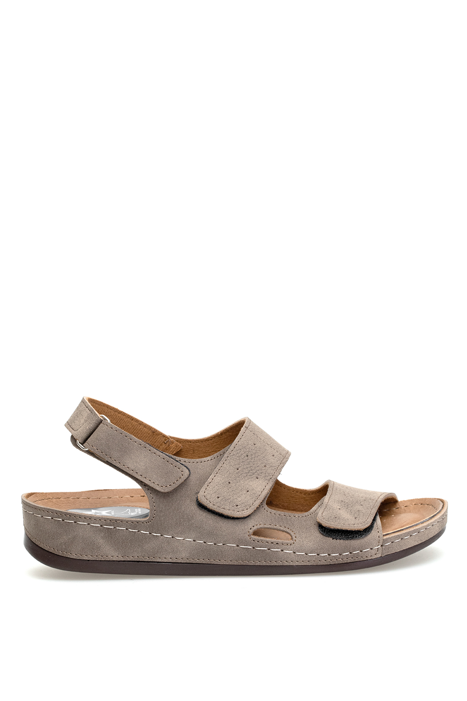 Elit MYSS06-034 Erkek Düz Sandalet Vizon