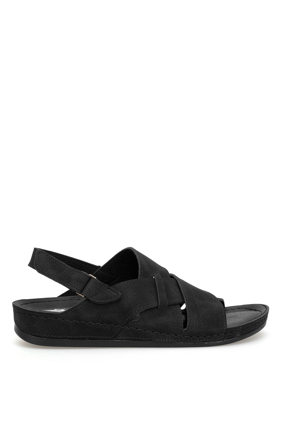 Elit MYSSS264-038 Erkek Düz Sandalet Siyah