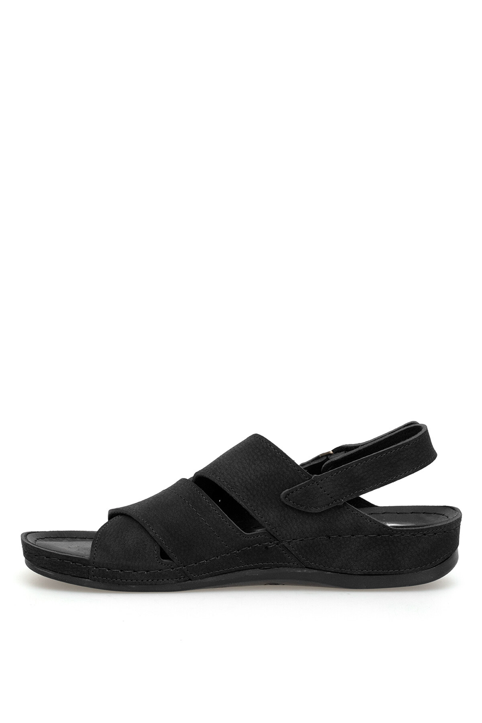 Elit MYSSS264-038 Erkek Düz Sandalet Siyah