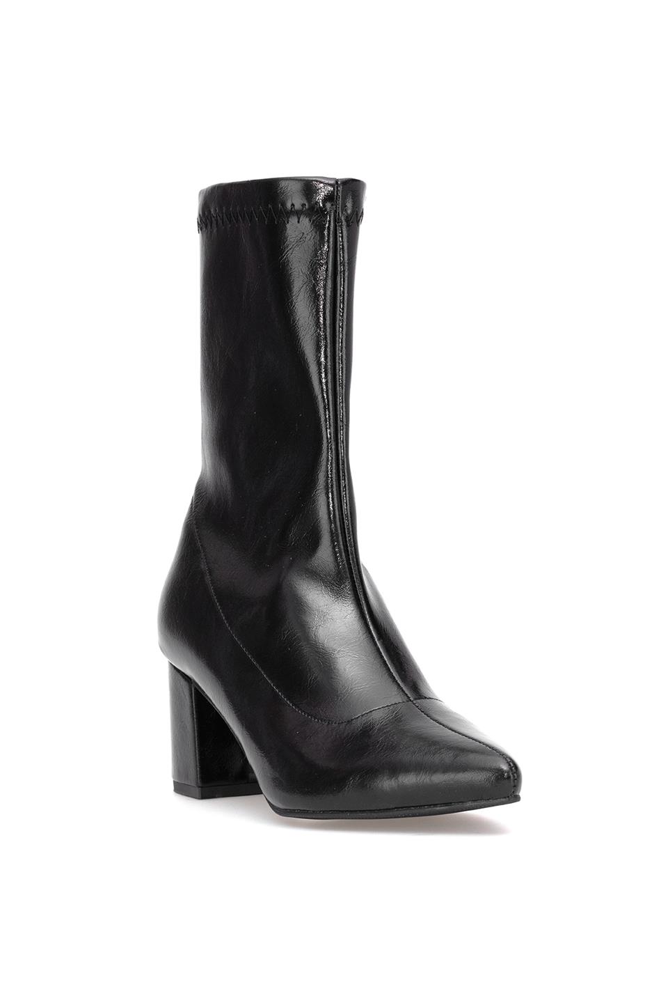 Elit PM08 K1783-2 Kadın Topuklu Bot Siyah