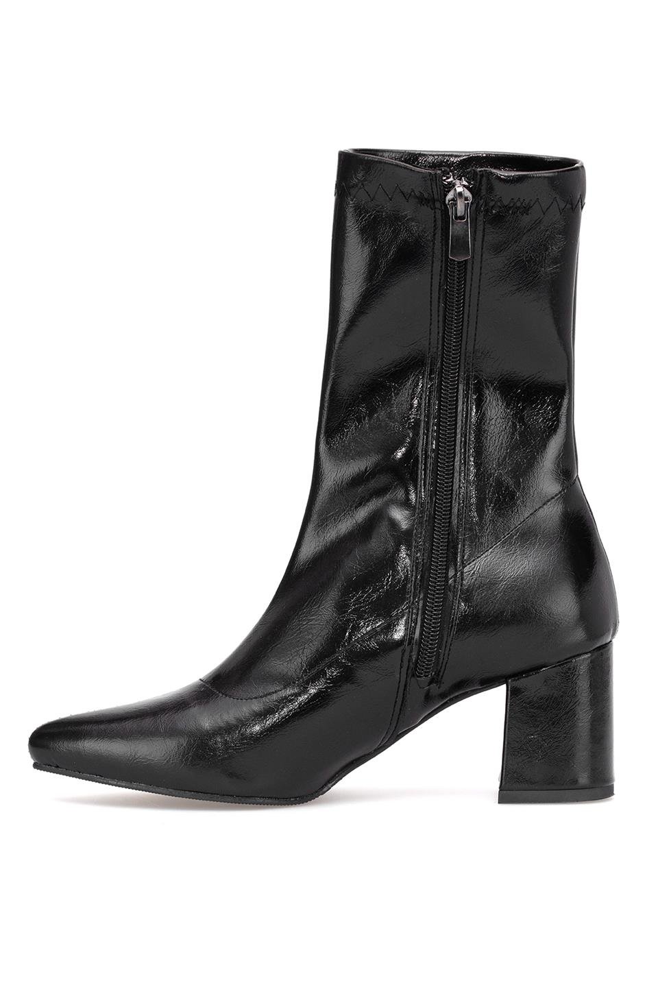 Elit PM08 K1783-2 Kadın Topuklu Bot Siyah