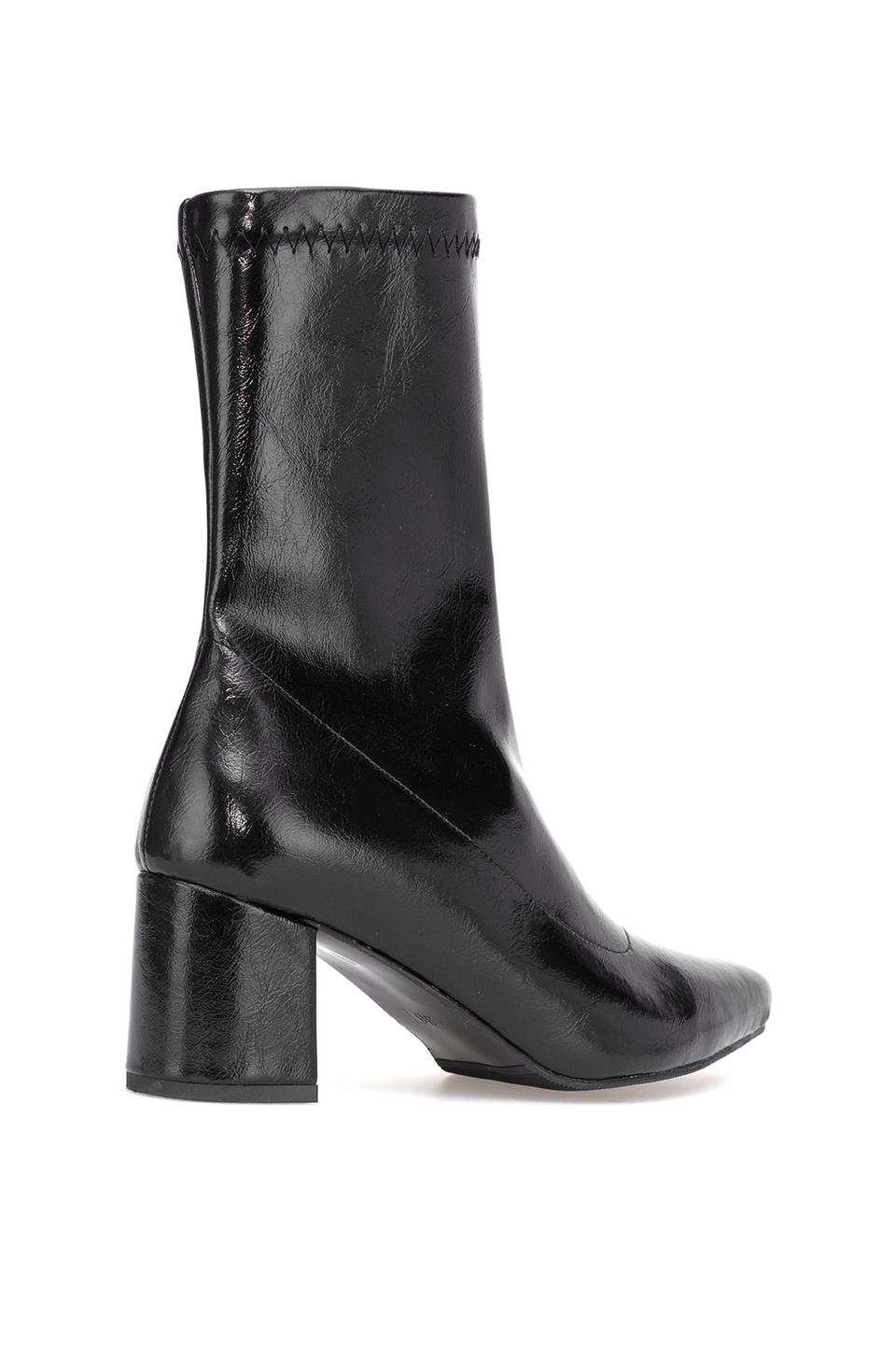 Elit PM08 K1783-2 Kadın Topuklu Bot Siyah