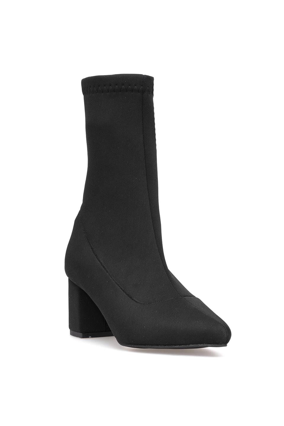 Elit PM08 K1783 Kadın Topuklu Bot Siyah