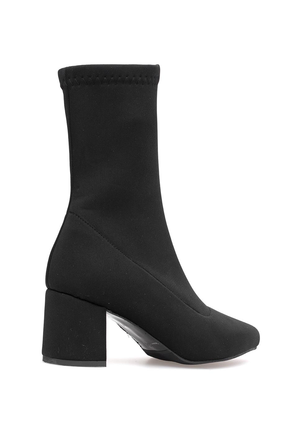 Elit PM08 K1783 Kadın Topuklu Bot Siyah