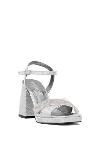 Elit PM08 K98 Kadın Platform Ayakkabı Gümüş