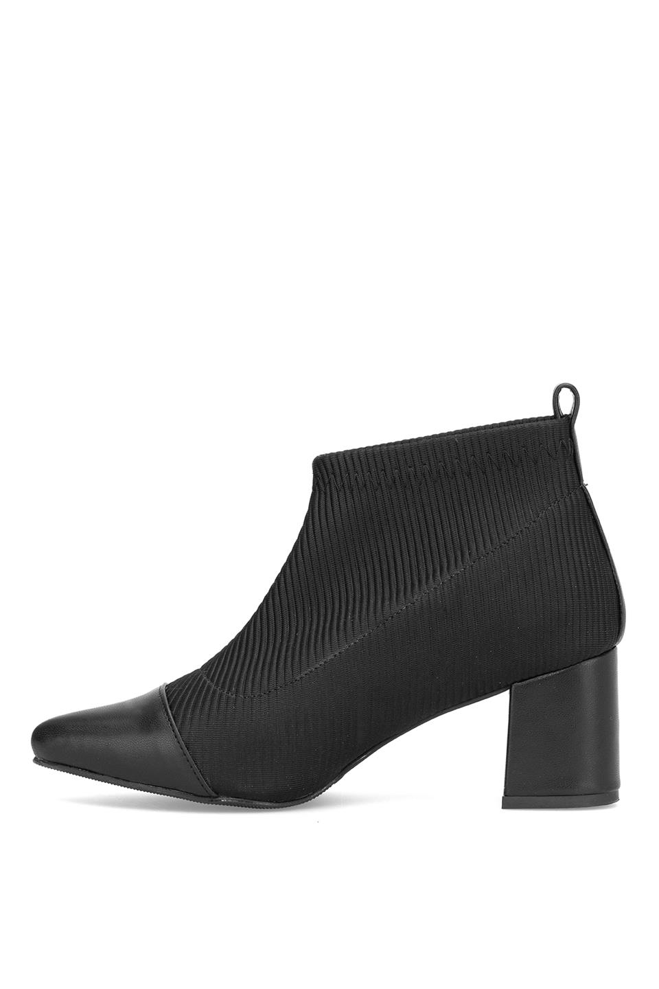 Elit PM09 K1780 Kadın Topuklu Bot Siyah