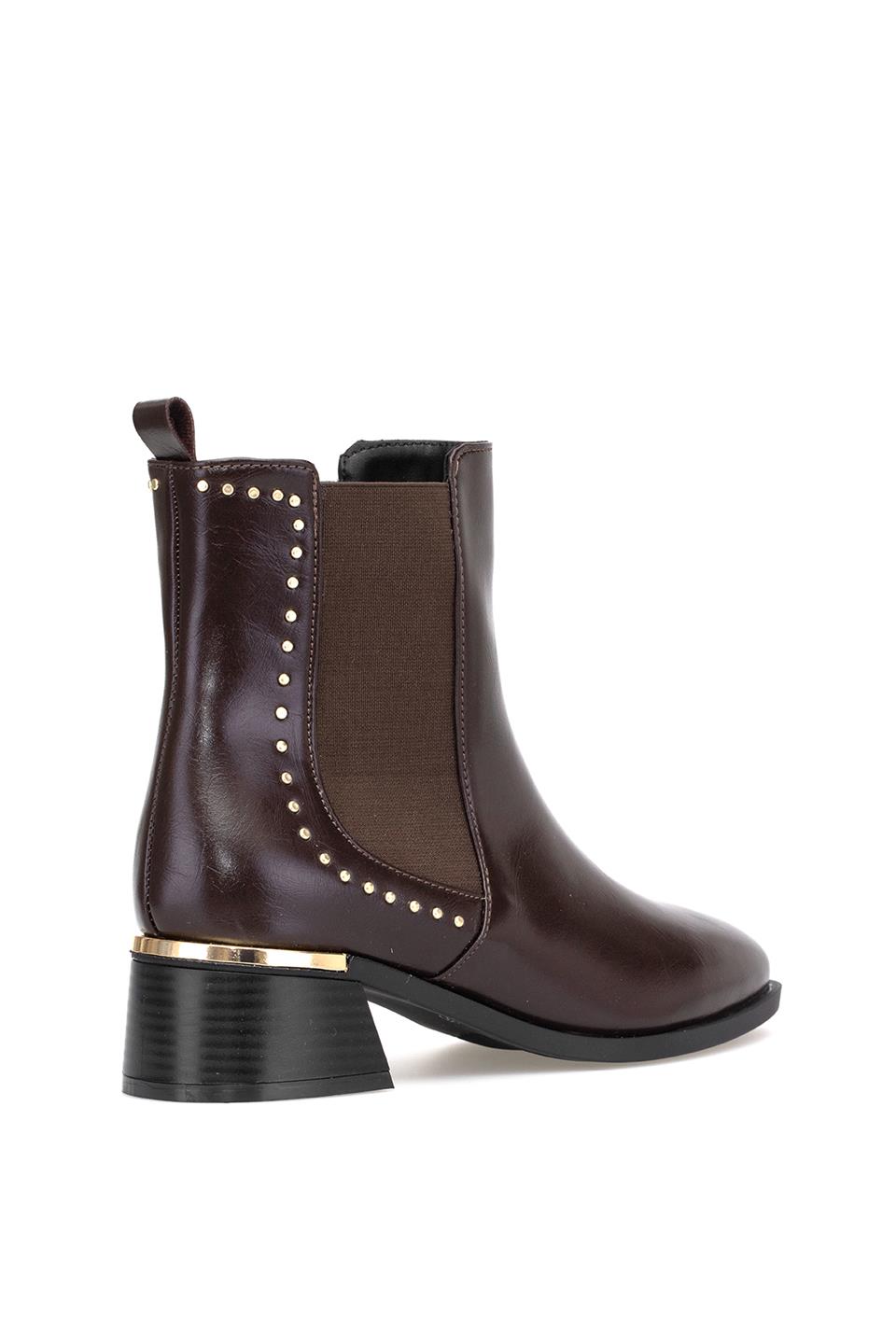 Elit PM180 K9782 Kadın Chelsea Bot Kahverengi