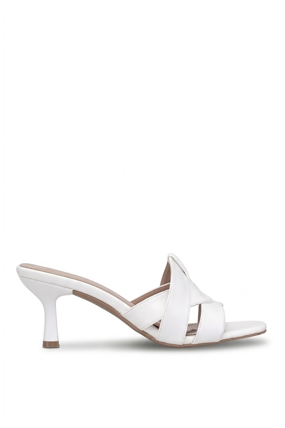Elit PM207 K7775 Kadın Klasik Topuklu Ayakkabı Beyaz