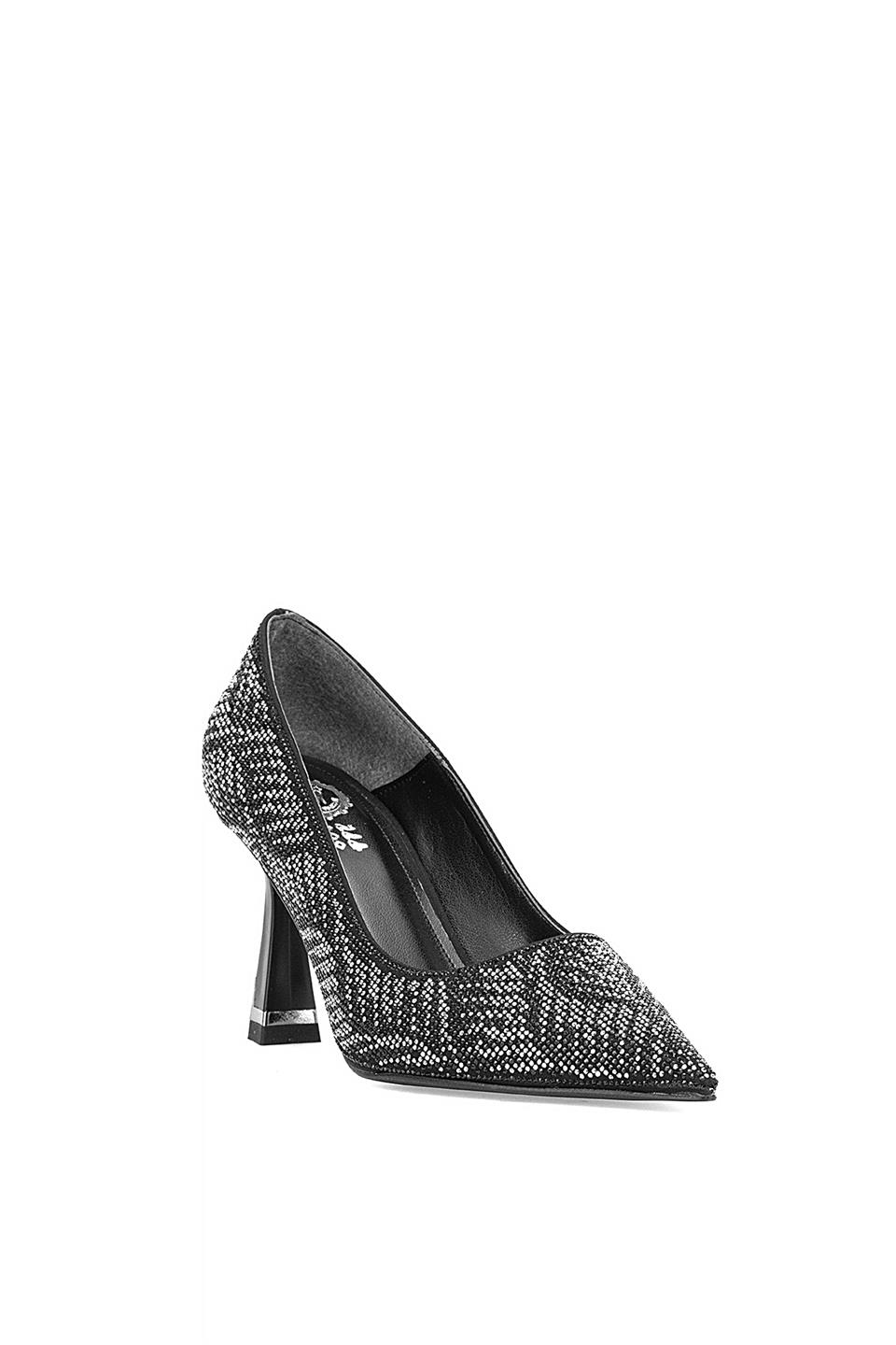 Elit PM221 K7701 Kadın Klasik Topuklu Ayakkabı Siyah