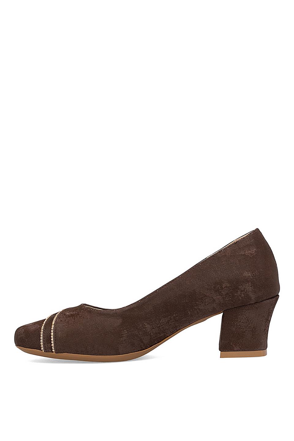 Elit PM280 K541 Kadın Klasik Topuklu Ayakkabı Kahverengi