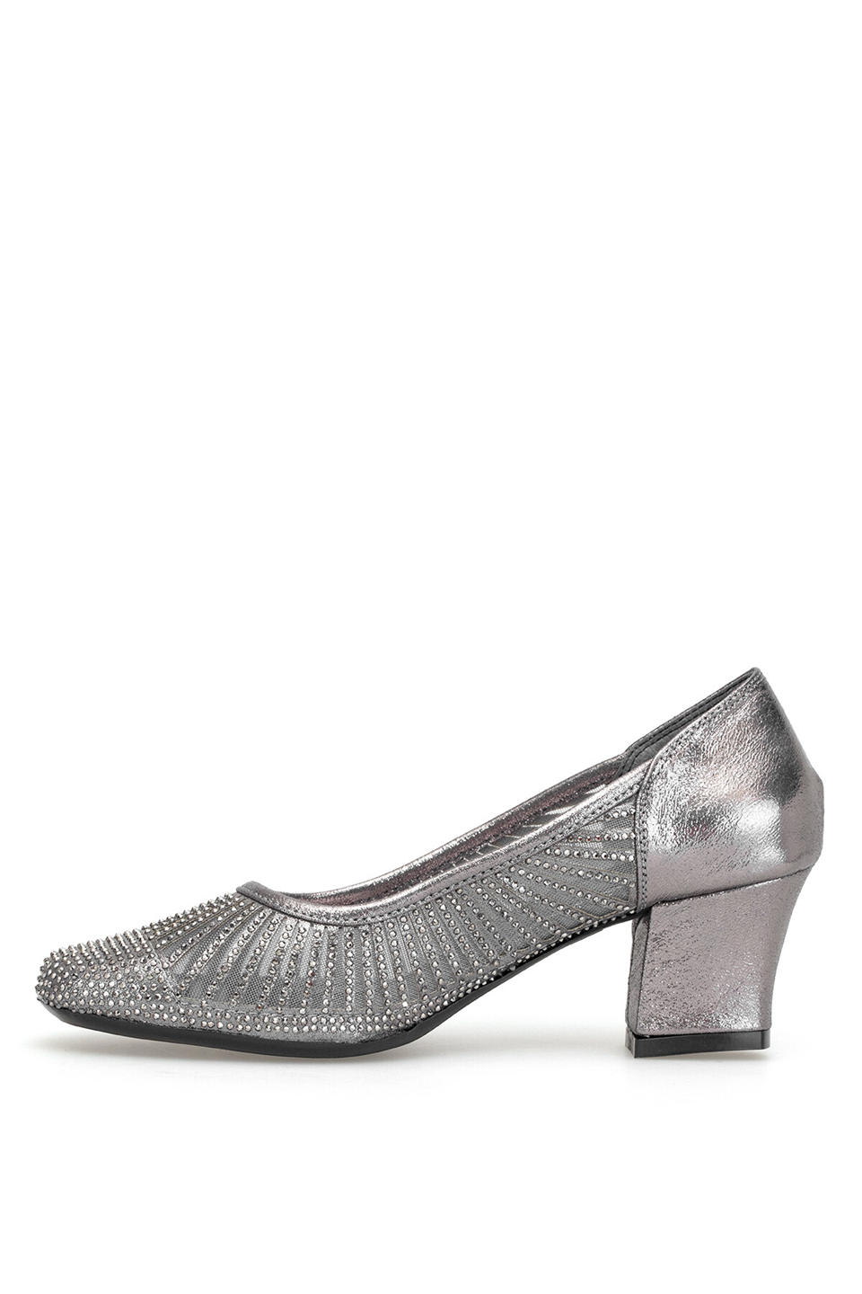 Elit PM280 K545 Kadın Klasik Topuklu Ayakkabı Platin