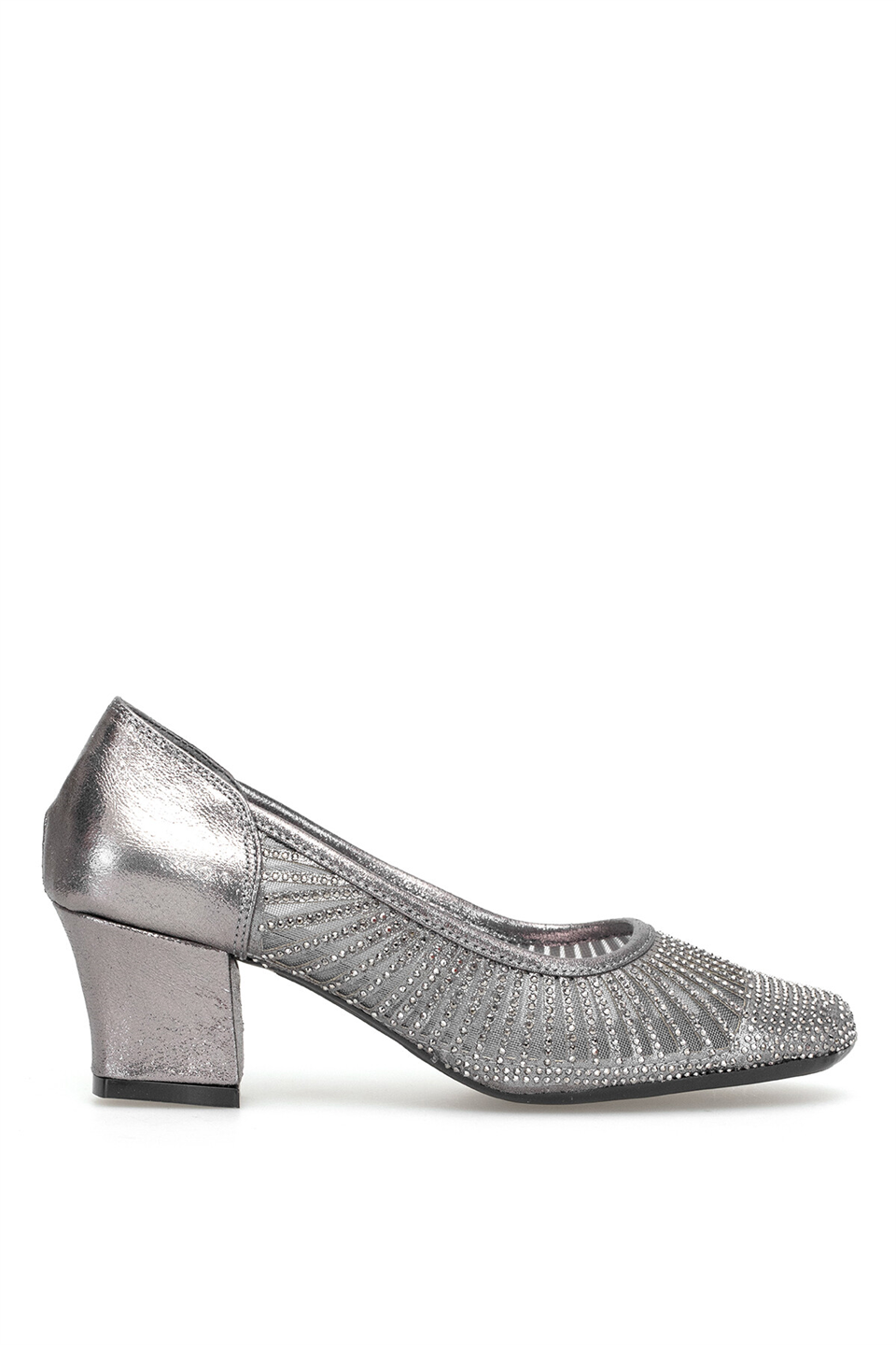 Elit PM280 K545 Kadın Klasik Topuklu Ayakkabı Platin