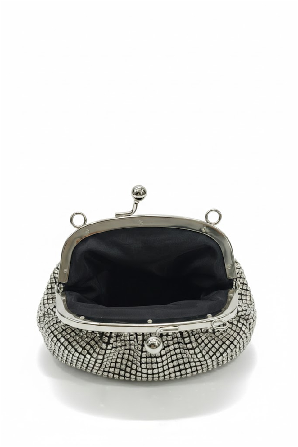 Elit PM37013 Kadın Taşlı Abiye Çanta Gümüş