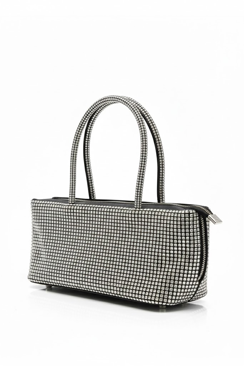 Elit PM37718 Kadın Taşlı Abiye Çanta Gümüş