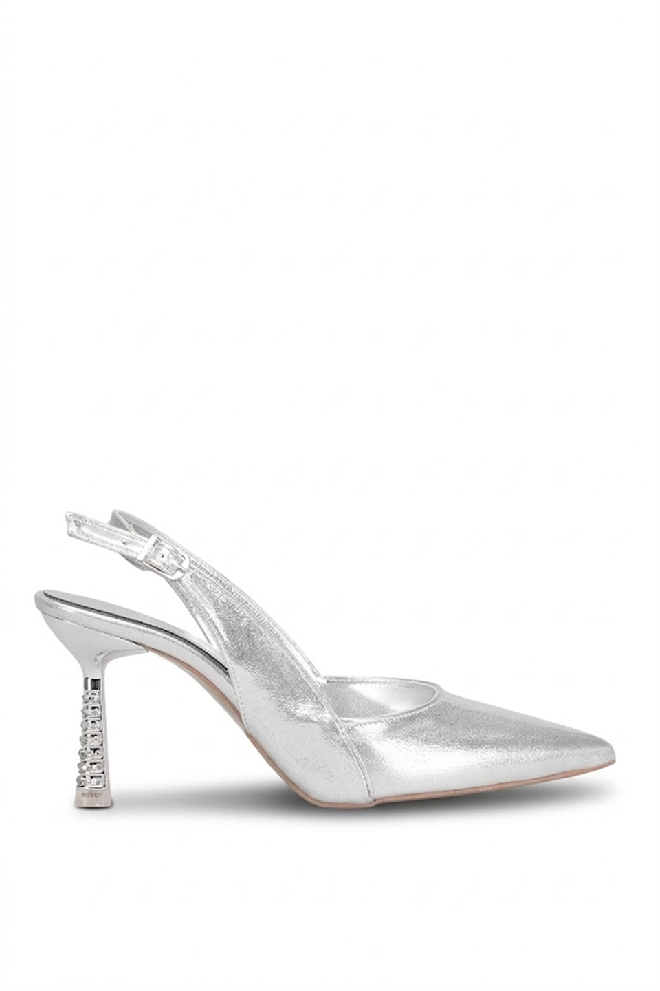 Elit PM439 K3053 Kadın Klasik Topuklu Ayakkabı Gümüş