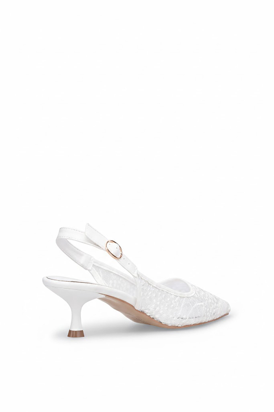 Elit PM439 K3091 Kadın Klasik Topuklu Ayakkabı Beyaz