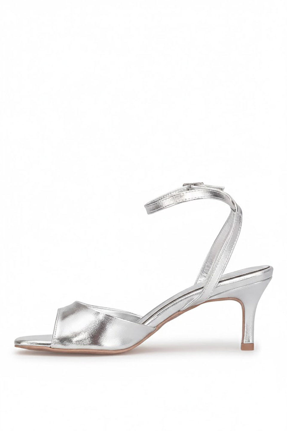 Elit PM44 K0112 Kadın Klasik Topuklu Ayakkabı Gümüş