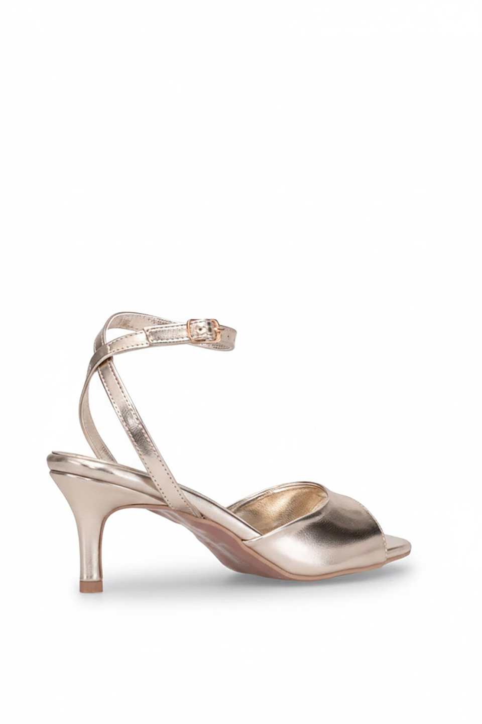 Elit PM44 K0112 Kadın Klasik Topuklu Ayakkabı Altın