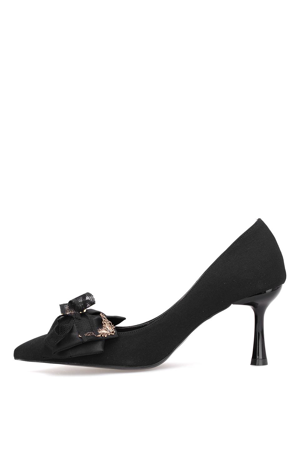 Elit PM492 K1726 Kadın Klasik Topuklu Ayakkabı Siyah