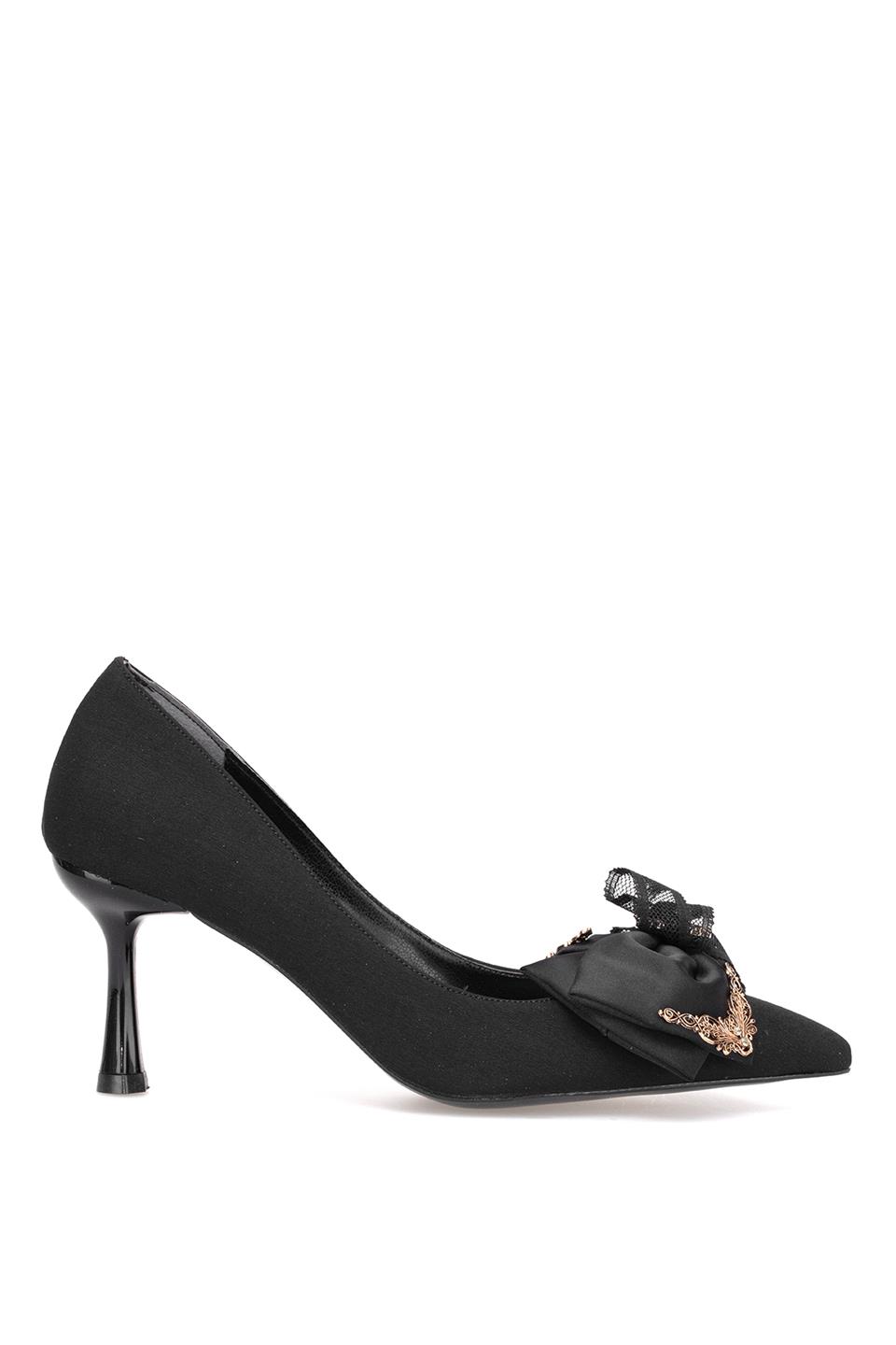 Elit PM492 K1726 Kadın Klasik Topuklu Ayakkabı Siyah