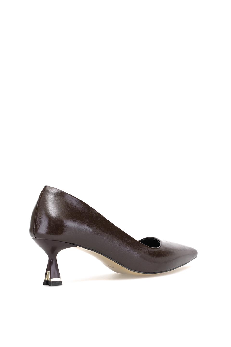 Elit PM559 K21 Kadın Klasik Topuklu Ayakkabı Kahverengi