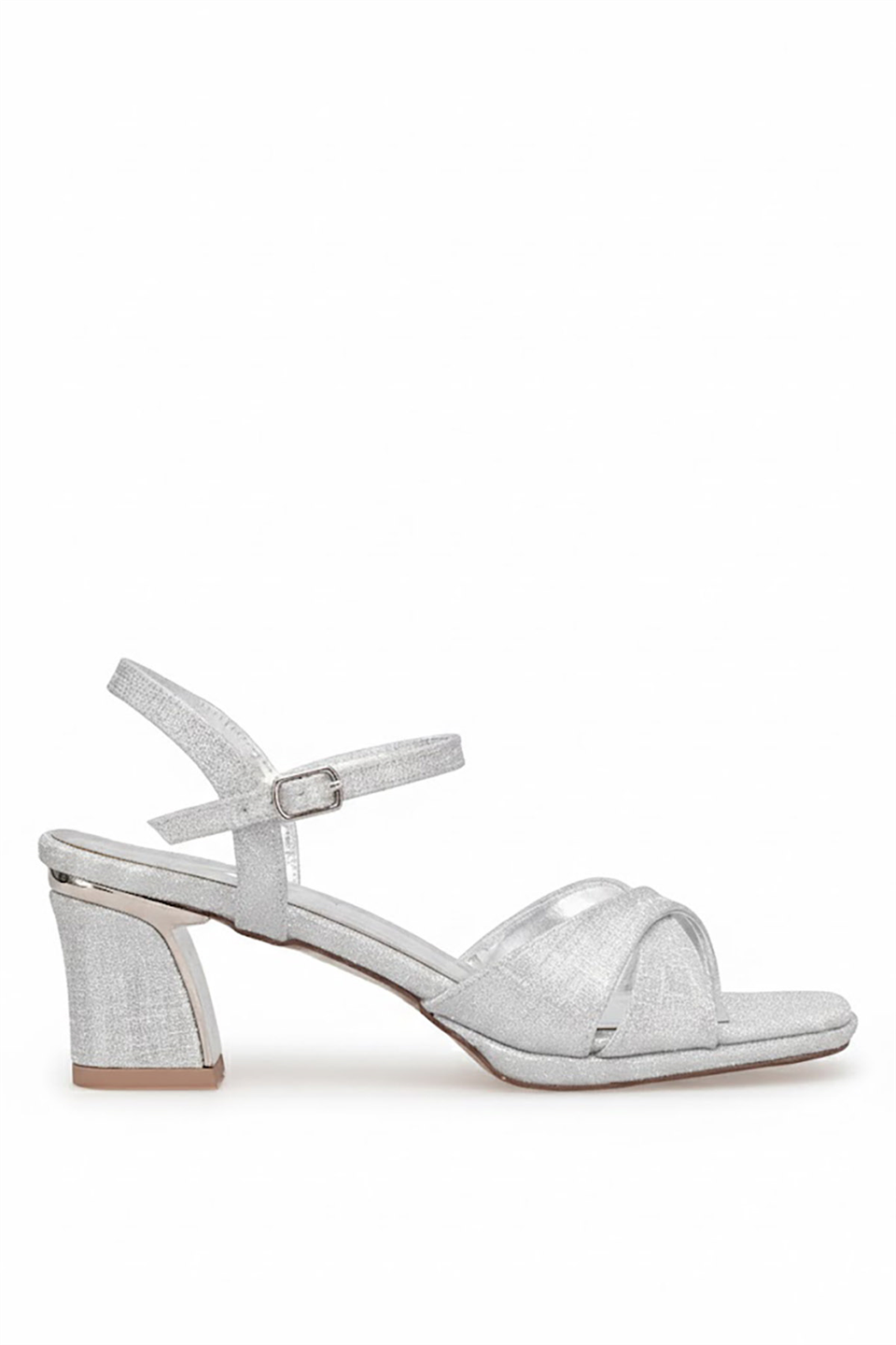 Elit PM559 K900T Kadın Klasik Topuklu Ayakkabı Gümüş