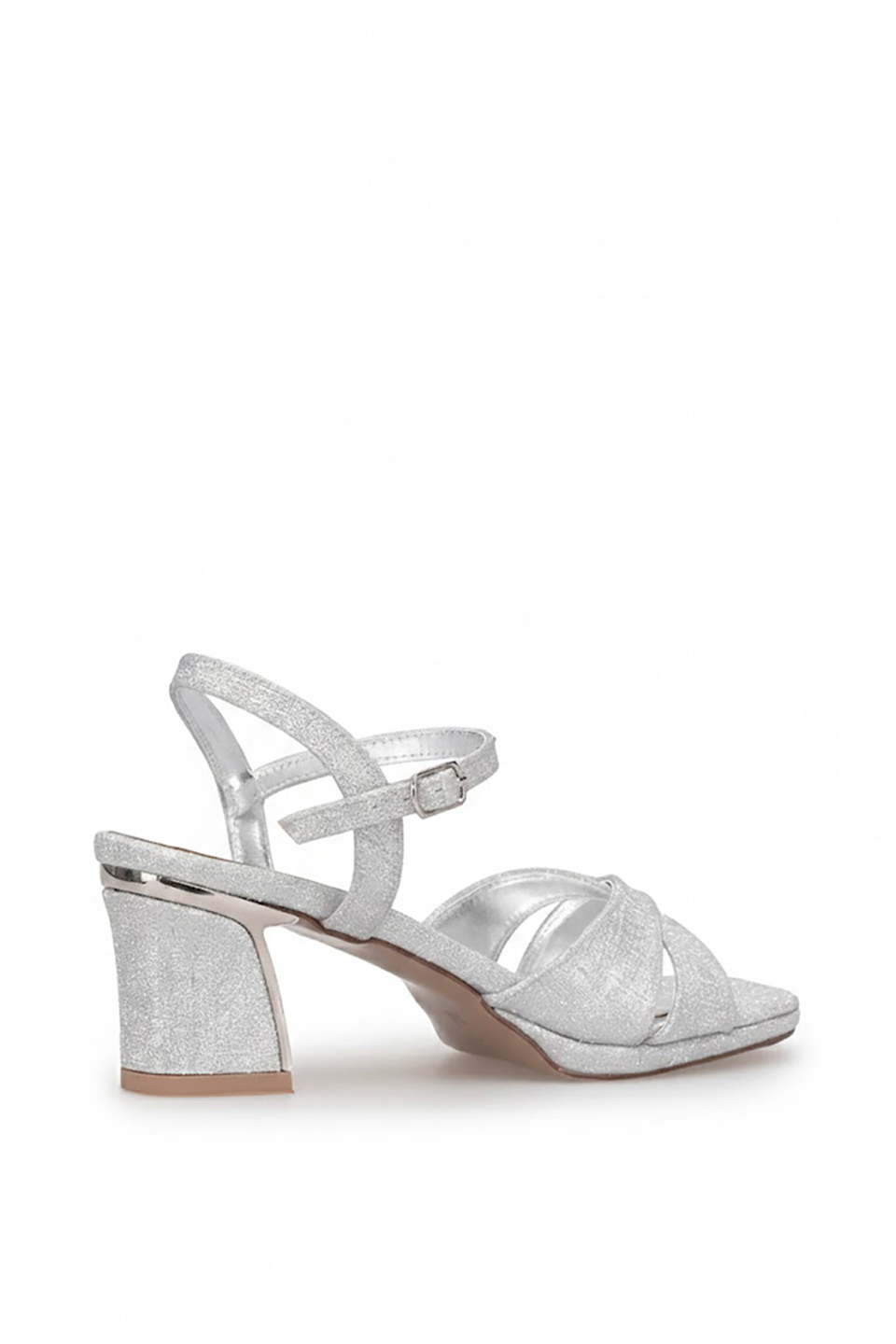 Elit PM559 K900T Kadın Klasik Topuklu Ayakkabı Gümüş