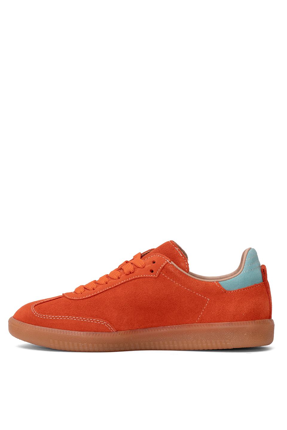 Elit Rch088-M-Vade Kadın Hakiki Deri Klasik Sneaker Turuncu