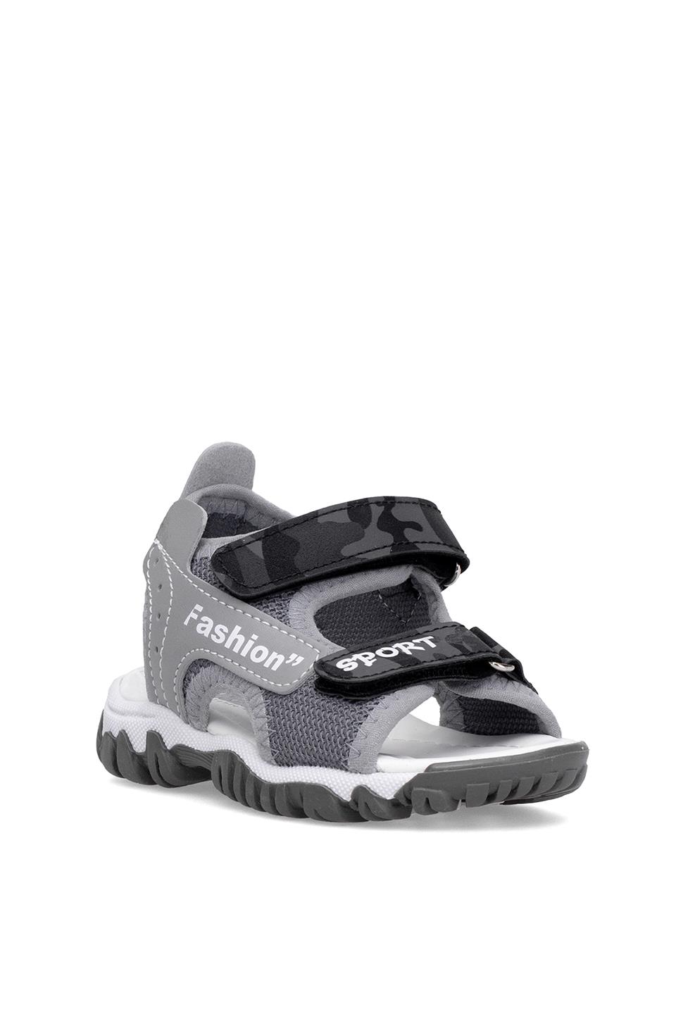 Elit ŞA-B-022-25Y Bebe Erkek Çocuk Düz Sandalet Gri