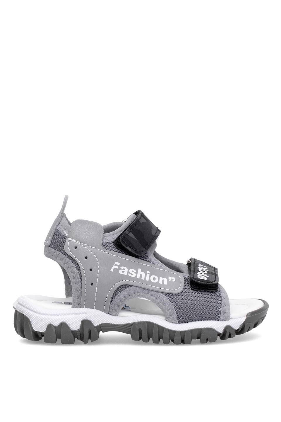 Elit ŞA-B-022-25Y Bebe Erkek Çocuk Düz Sandalet Gri