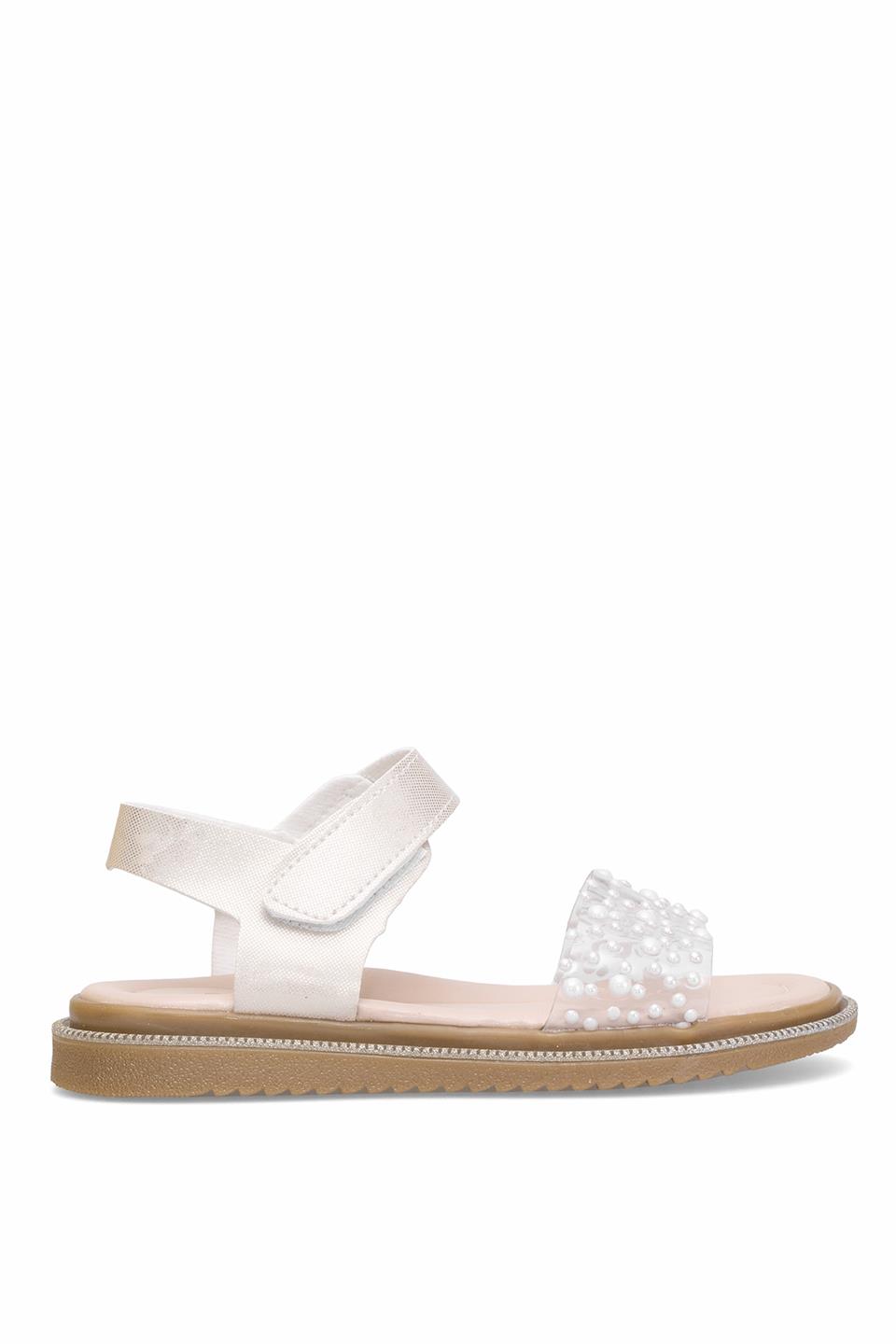 Elit ŞA-F-036-25Y Filet Kız Çocuk Düz Sandalet Sedef