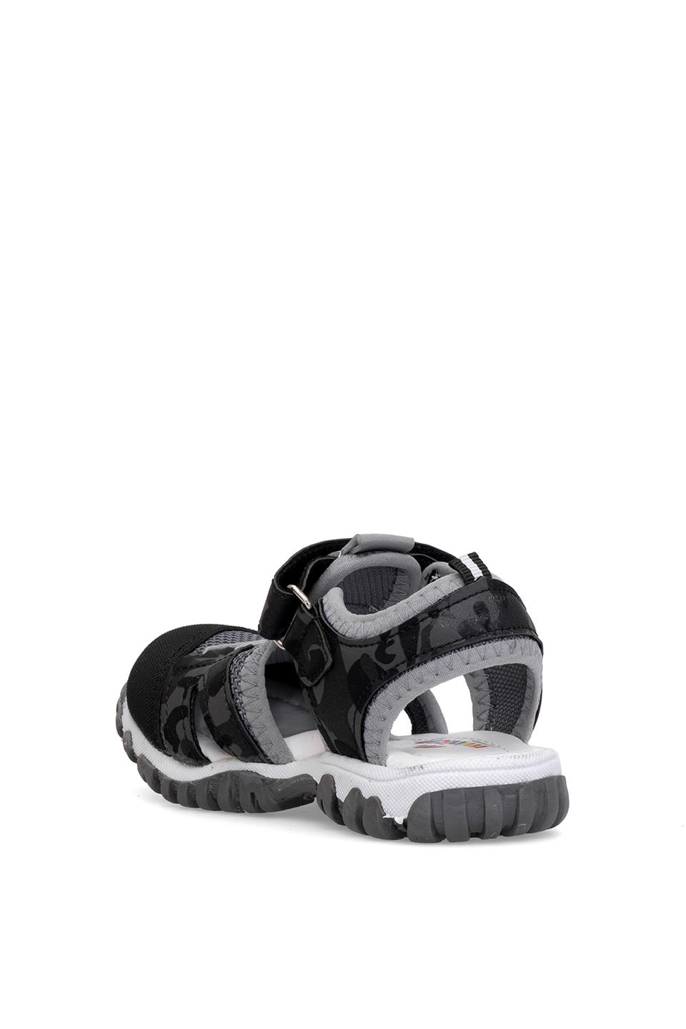 Elit ŞA-F-041-25Y Filet Erkek Çocuk Düz Sandalet Siyah