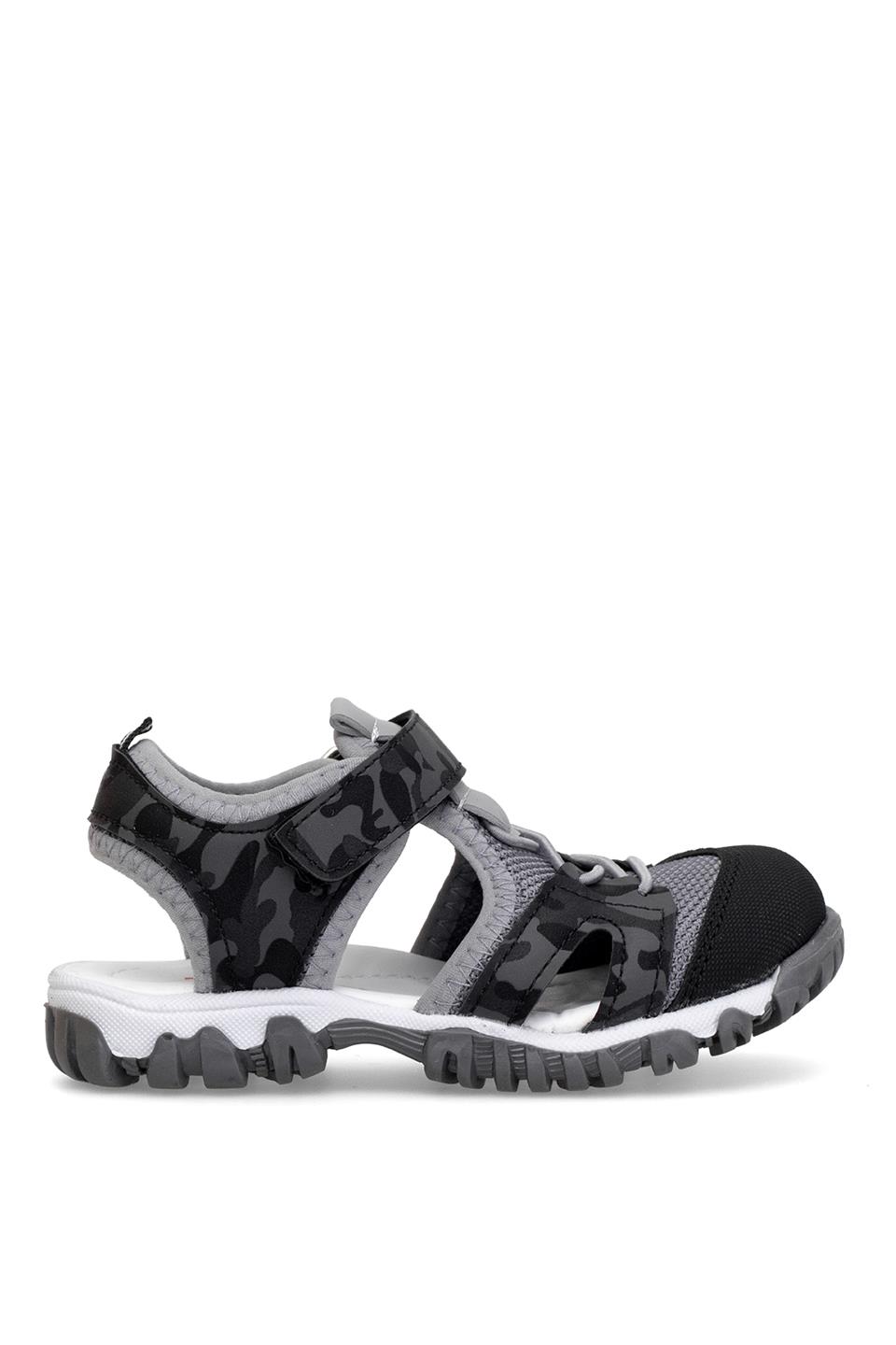 Elit ŞA-F-041-25Y Filet Erkek Çocuk Düz Sandalet Siyah