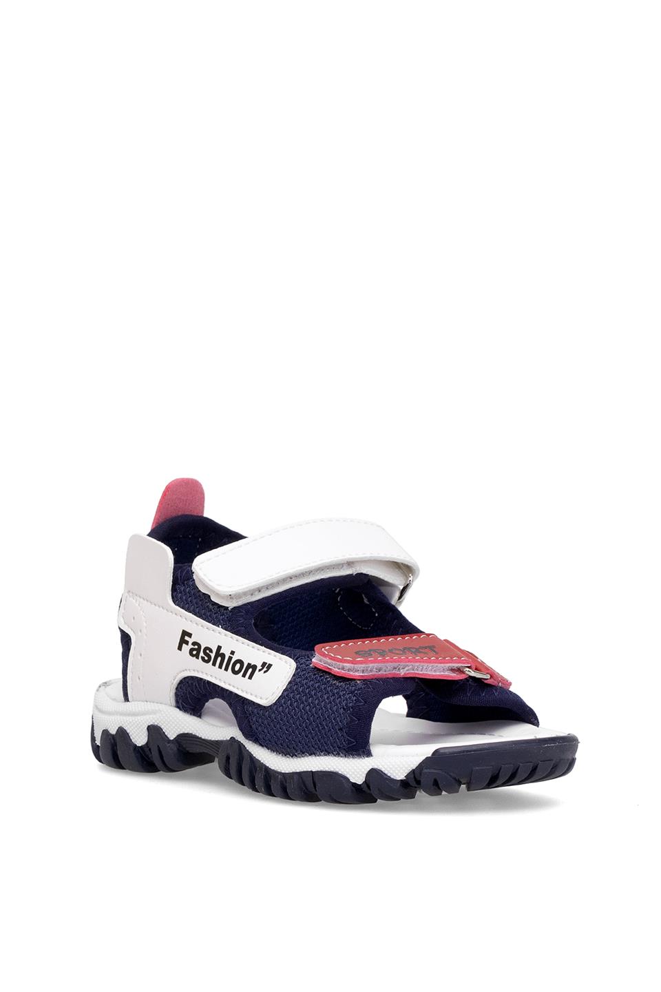 Elit ŞA-P-022-25Y Patik Erkek Çocuk Düz Sandalet Lacivert - Kırmızı