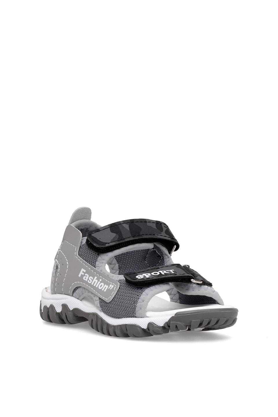 Elit ŞA-P-022-25Y Patik Erkek Çocuk Düz Sandalet Gri