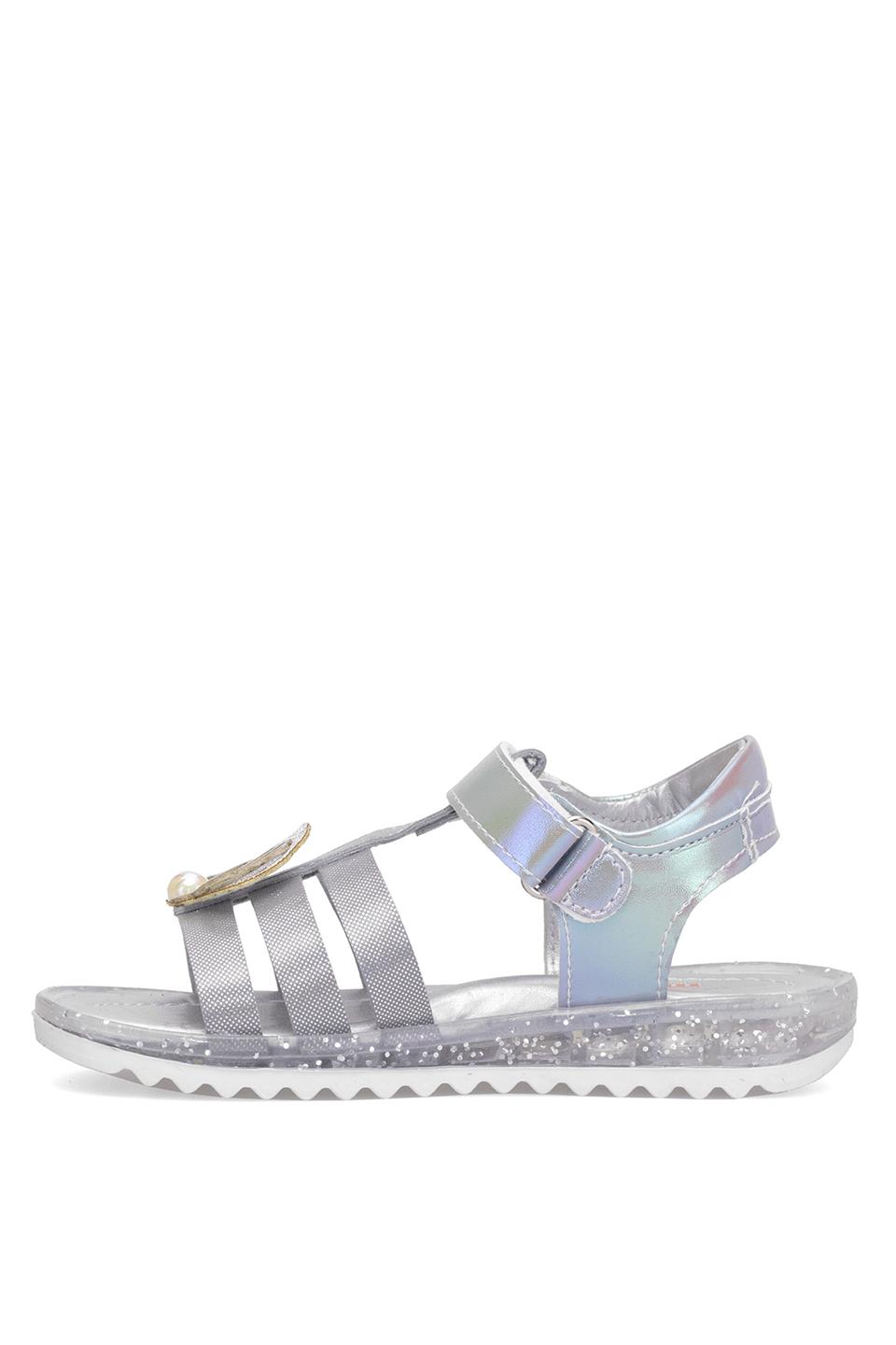 Elit ŞA-P-034-25Y Patik Kız Çocuk Düz Sandalet Gümüş