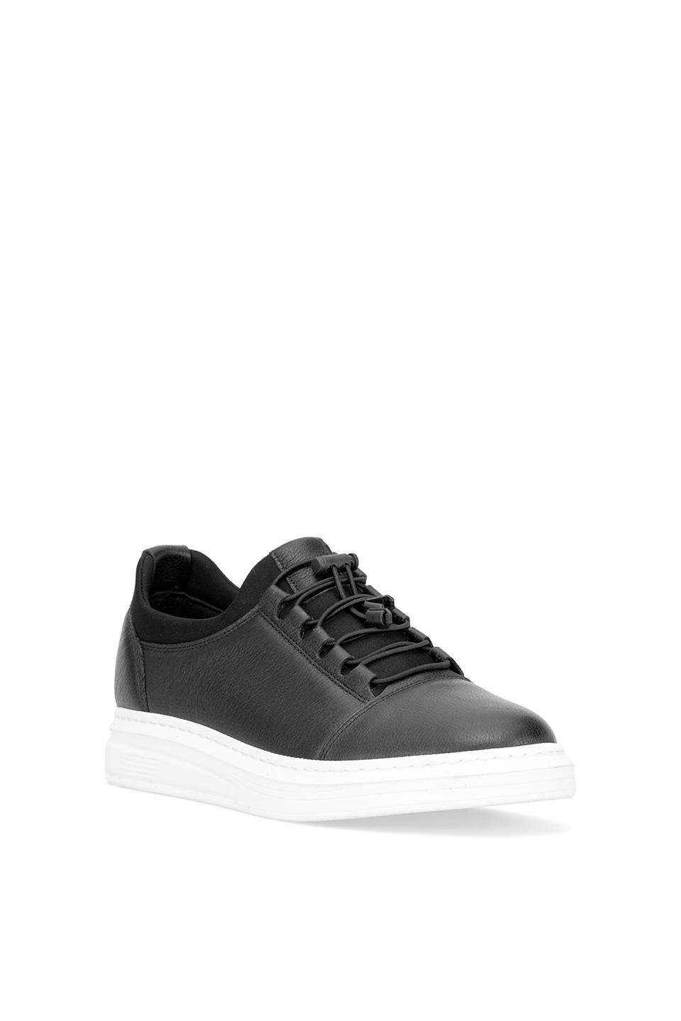 Elit SLCPS584C Erkek Hakiki Deri Casual Ayakkabı Siyah
