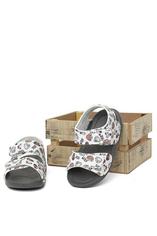 Elit SY016 Patik Erkek Çocuk Düz Sandalet Füme