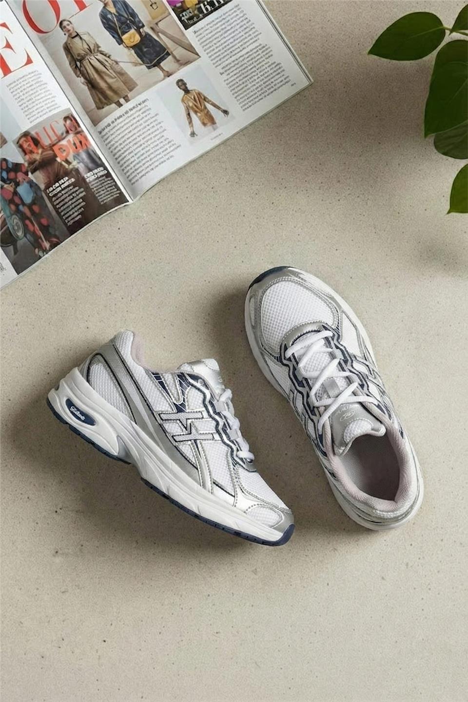 Elit YSCPX9133 Kadın Klasik Sneaker Beyaz - Lacivert