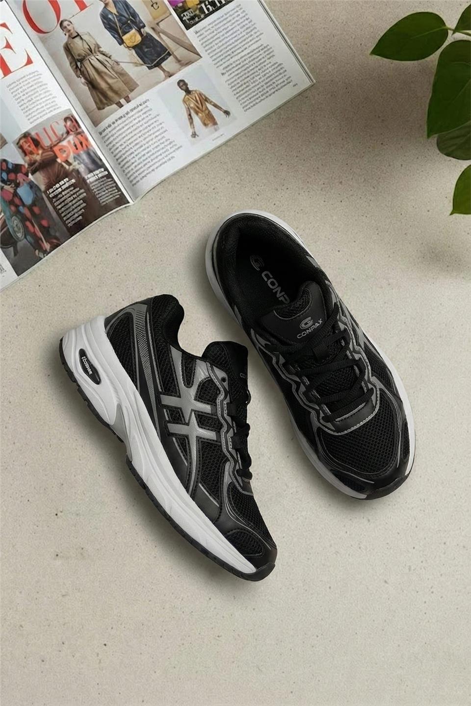 Elit YSCPX9133 Kadın Klasik Sneaker Siyah - Beyaz