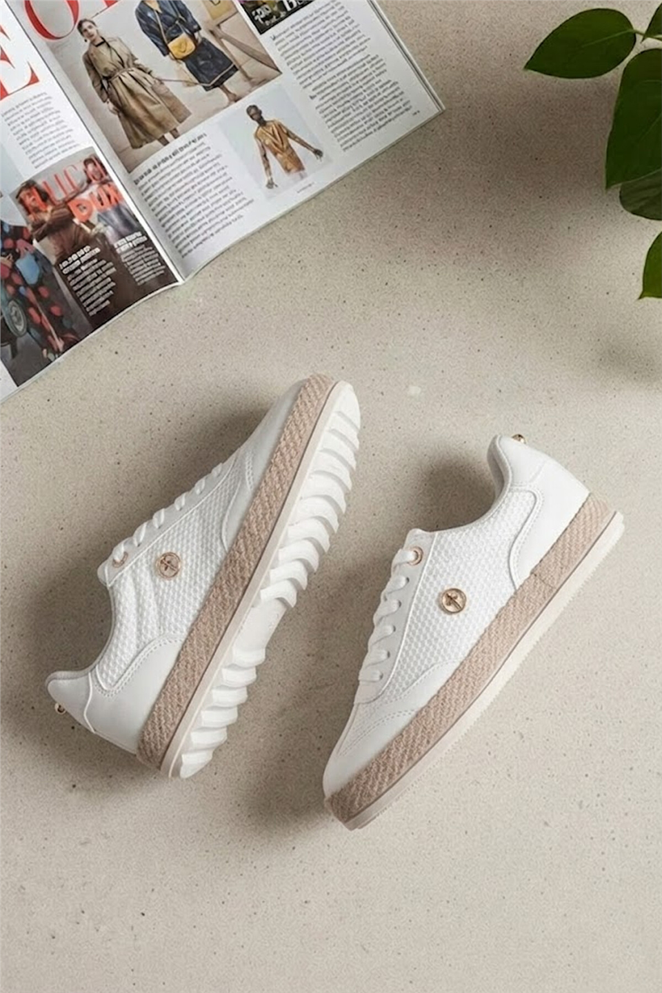 Elit YSFLT363 Kadın Klasik Sneaker Beyaz