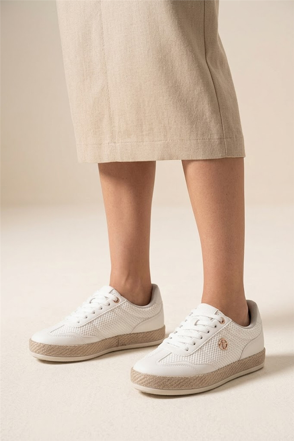 Elit YSFLT363 Kadın Klasik Sneaker Beyaz