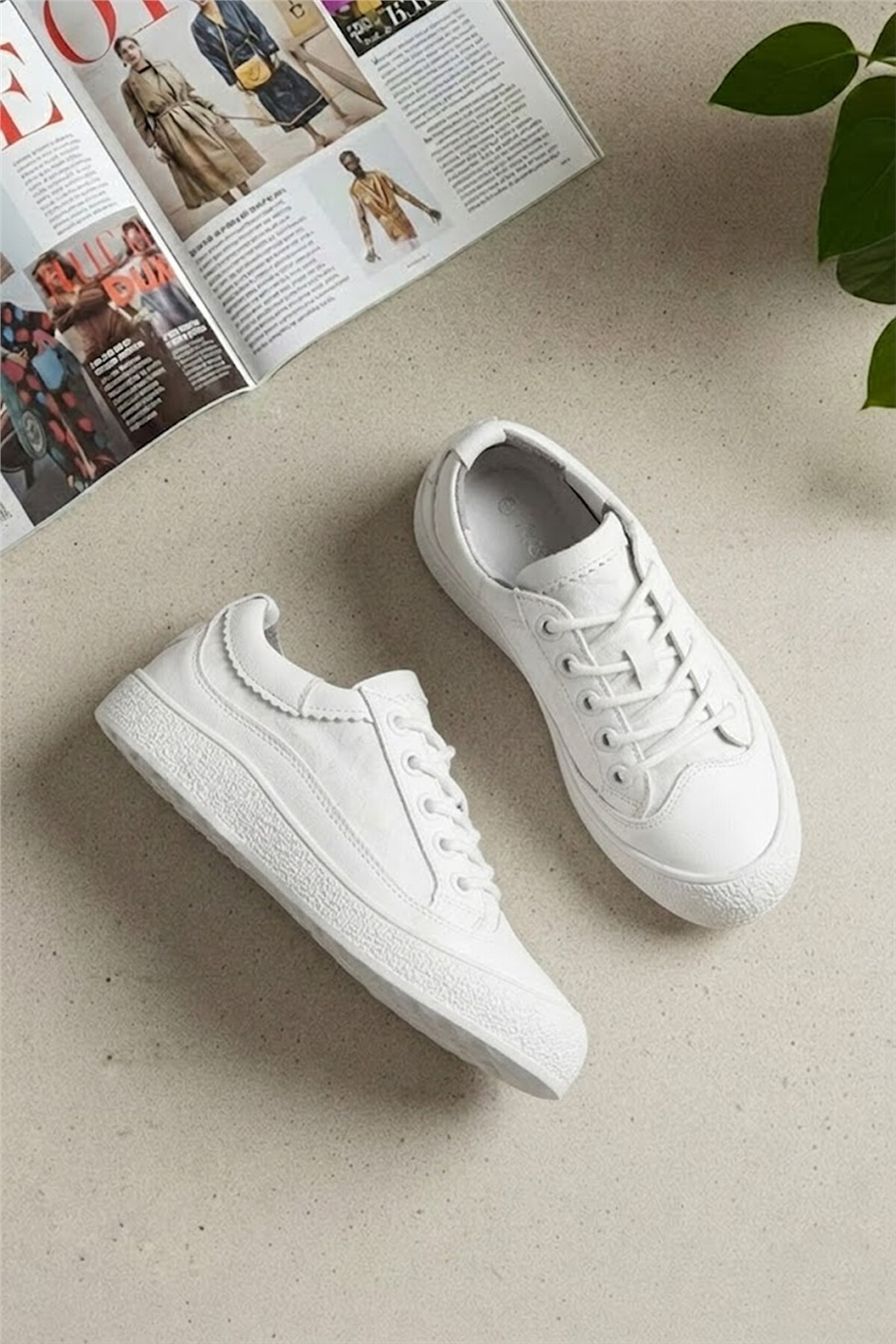 Elit YSFLT373 Kadın Klasik Sneaker Beyaz